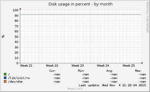 Disk usage in percent