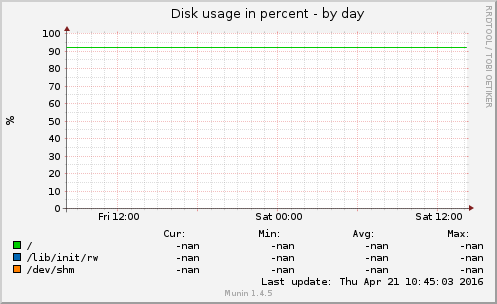 Disk usage in percent